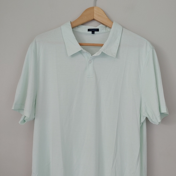Patrick Assaraf Silk Cotton 2 Button Polo T-Shirt Size XXL Light Mint - Picture 6 of 16
